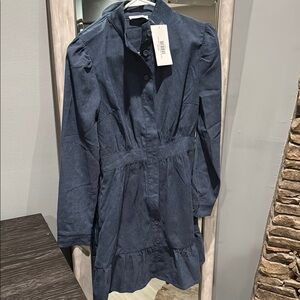 NWT Avara Blue Button Downed Dress Size XS